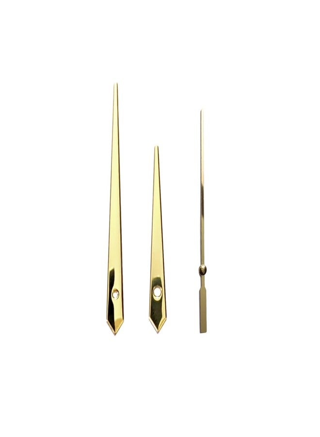 Epoxy Fusion Wall Clock Hands, Glossy Gold Plain Pati, Set of 3 for Resin Clock - Image 2